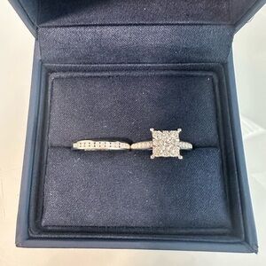 Round Brilliant Diamond Wedding Set – 1.10 CTW (14KT White Gold)